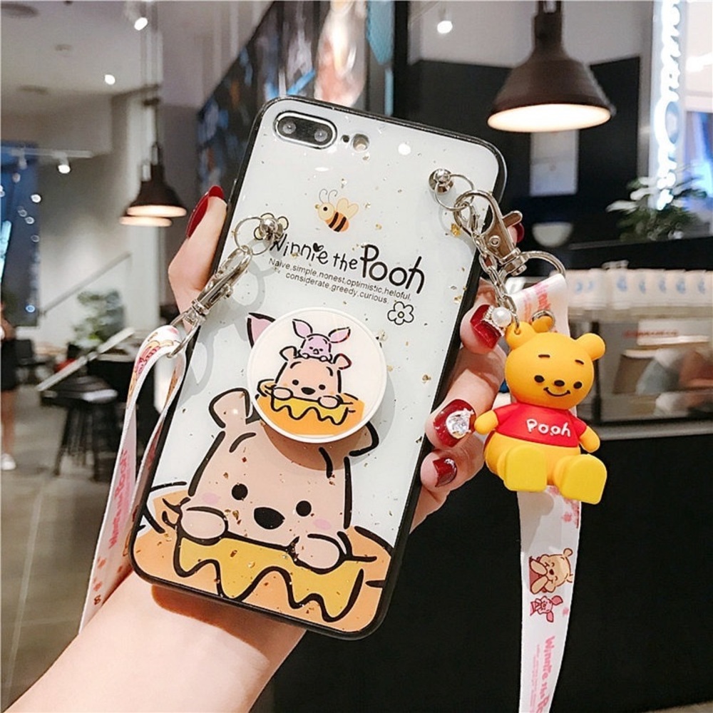 Winnie the Pooh iPhone X/XS Case w/ Lanyard & Holder